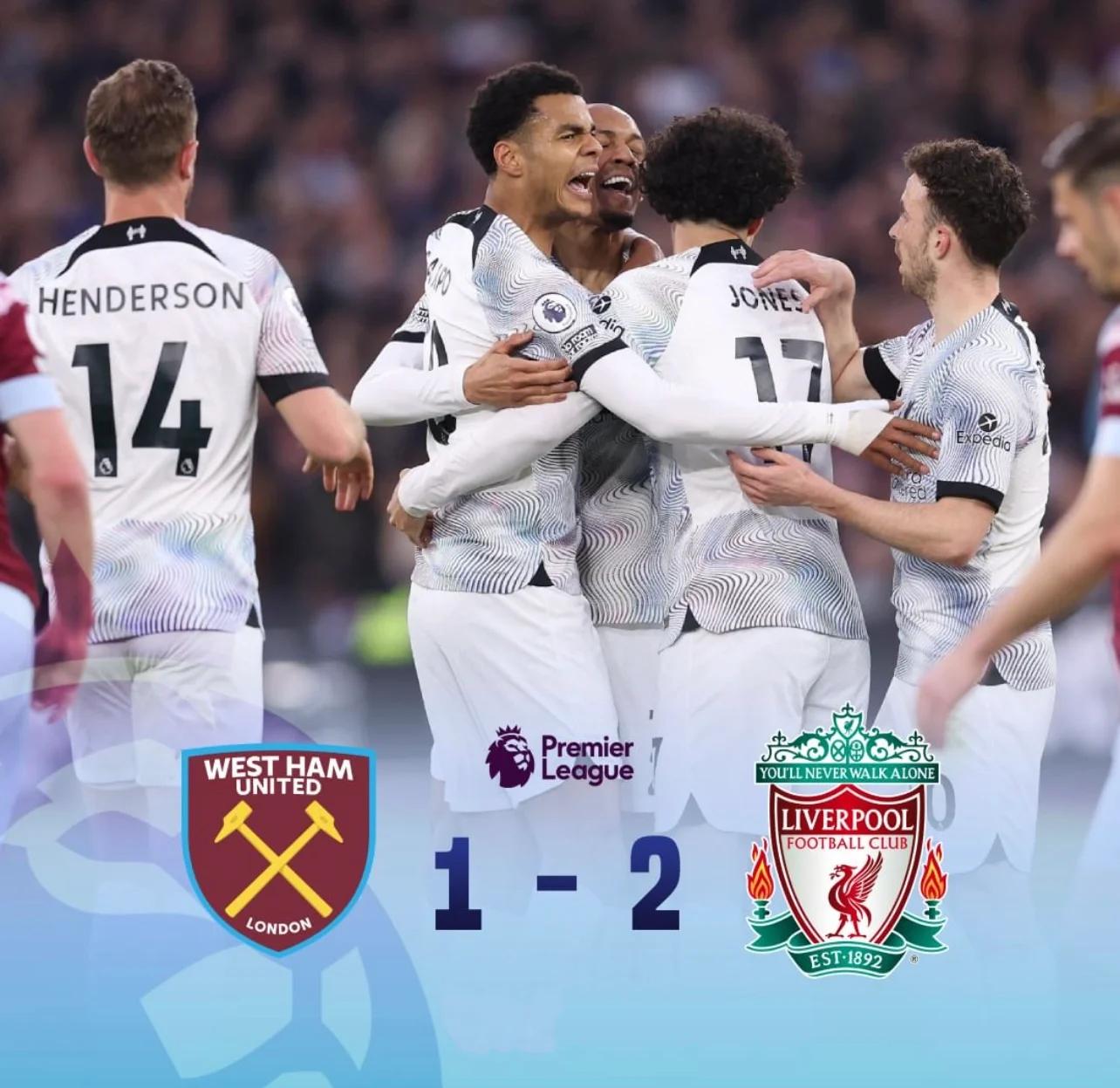 爱游戏网页版-利物浦主场轻取西汉姆,稳住前四位置